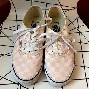 Two used Vans Sz 3.5 youth slide in. Sz 36 lace up